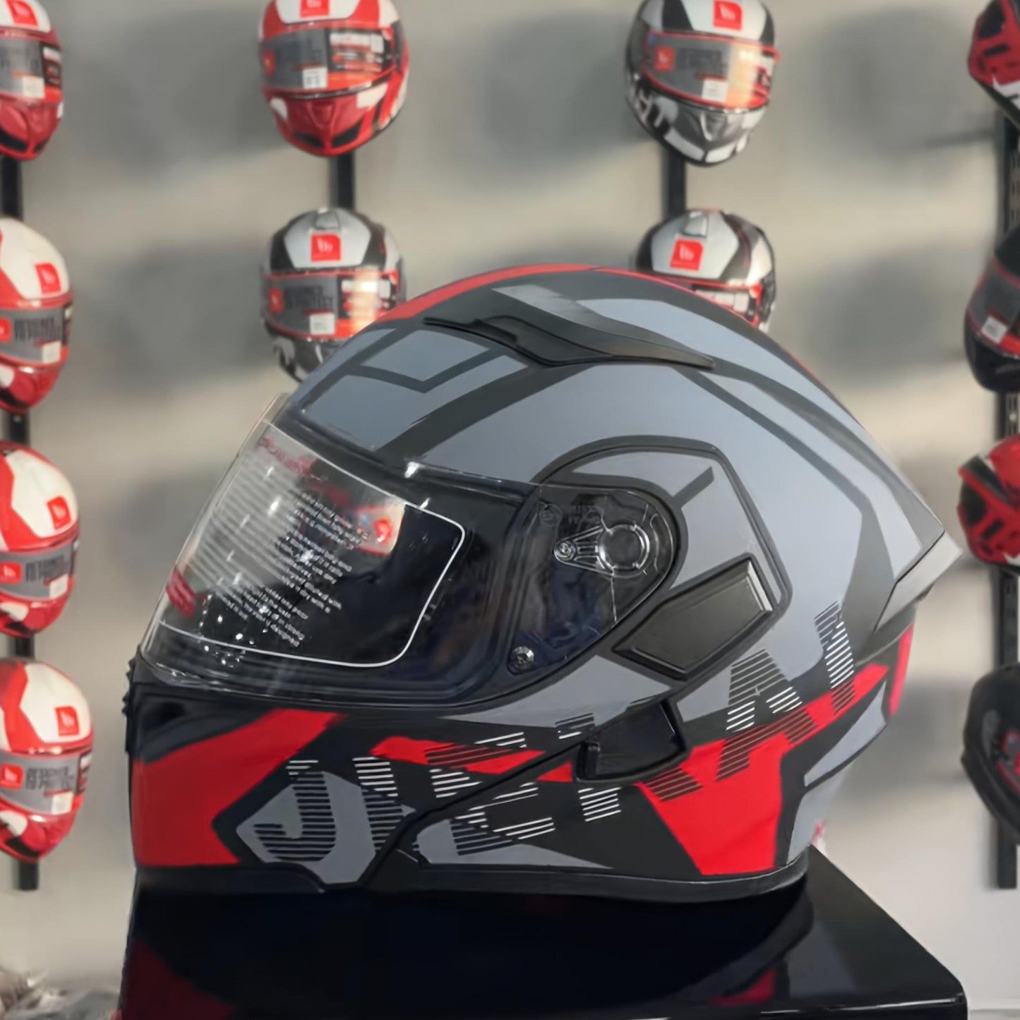 JK-21 Çene Açılır Ece-Dot Sertifiklalı Güneş Vizörlü Kırmızı Kask ( KAPIDA ÖDEME & ÜCRETSİZ KARGO )
