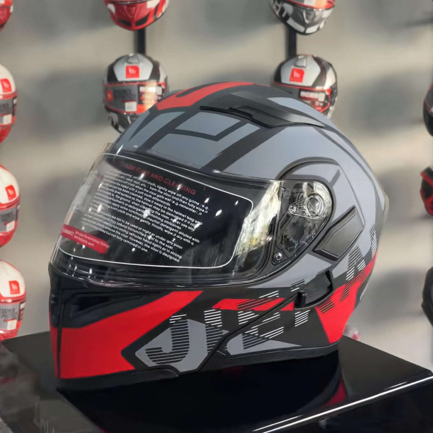 JK-21 Çene Açılır Ece-Dot Sertifiklalı Güneş Vizörlü Kırmızı Kask ( KAPIDA ÖDEME & ÜCRETSİZ KARGO )