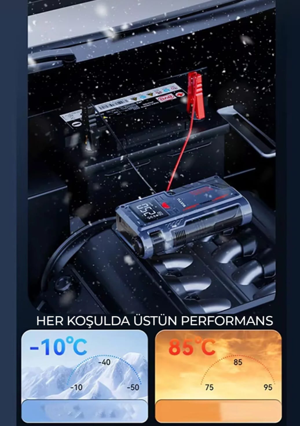 Süper 4'lü Şarjlı Akü Ateşleyici / Lastik şişirici / Powebank /Led ışık 150Psi Yüksek basınçlı (KAPIDA ÖDEME)-( ÜCRETSİZ KARGO )